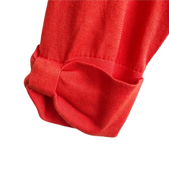 NEW Kate Spade Tomato Red Sophronits Genevieve Cotton Cardigan M - Picture 6 of 10